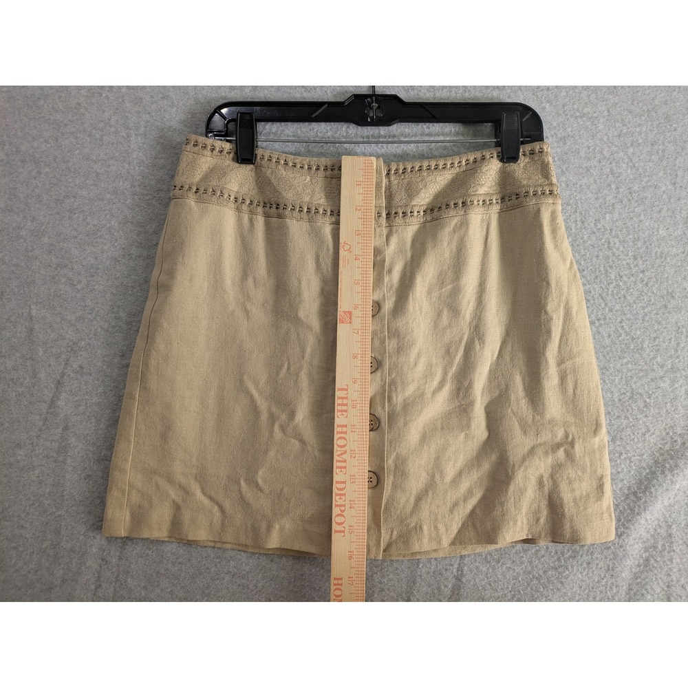 Reba Linen Skort Women's Size 4 Cream Y2K 2000s‎ Vintage Casual Preppy Summer - Picture 3 of 16